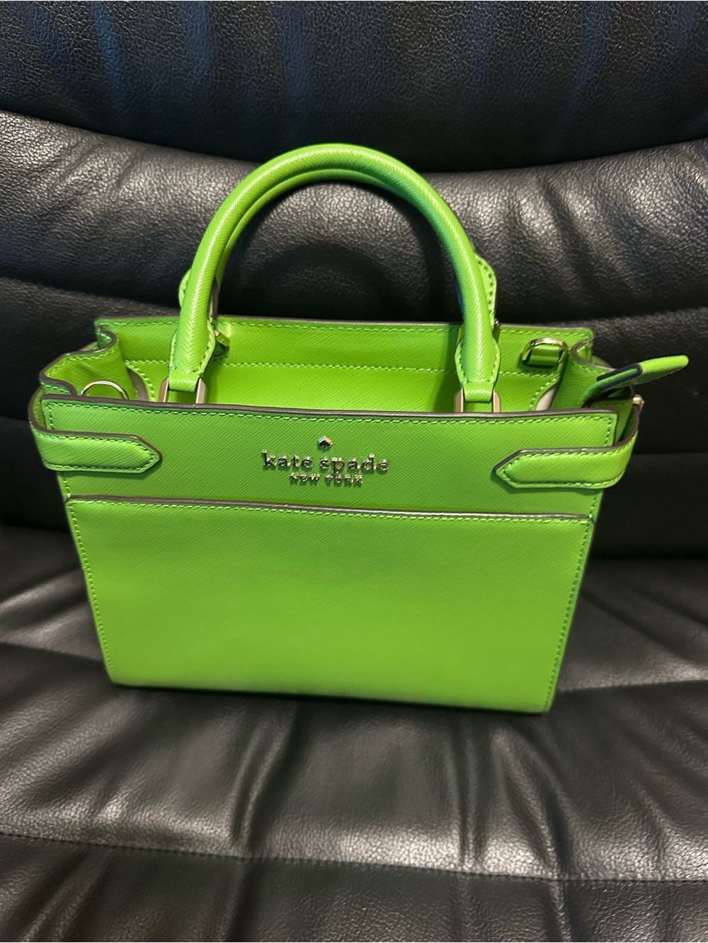Kate Spade Bright Green Leather Tote